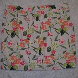 Beige floral Lane Bryant mini skirt